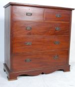 ANTIQUE VICTORIAN MAHOGANY CHEST OF DRAWERS WITH ART NOUVEAU