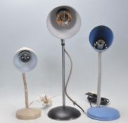 THREE VINTAGE RETRO 20TH CENTURY DESK LAMPS