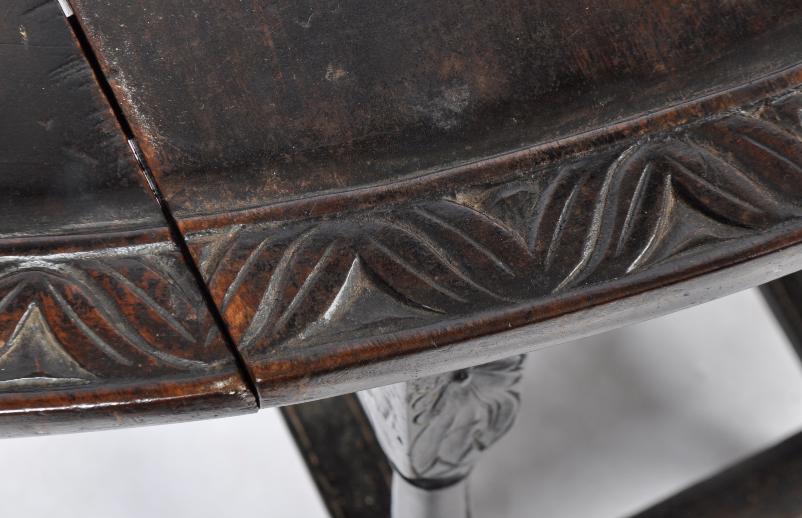 JOHN MURPHY 18TH CENTURY GEORGIAN OAK GATE LEG TABLE - Image 8 of 8