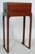 19TH CENTURY VICTORIAN MAHOGANY WRITING SLOPE AND LATER STAND