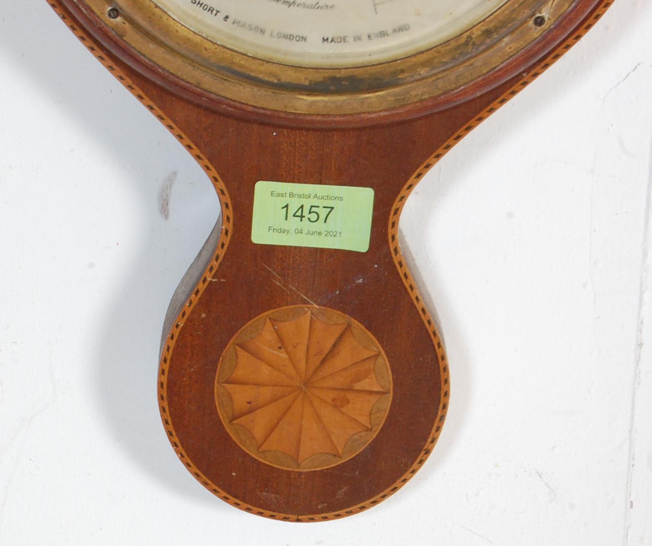 20TH CENTURY MAHOGANY BANJO BAROMETER - Image 4 of 4