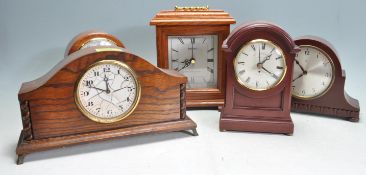 COLLECTION OF FIVE VINTAGE 20TH CENTURY MANTEL CLOCKS