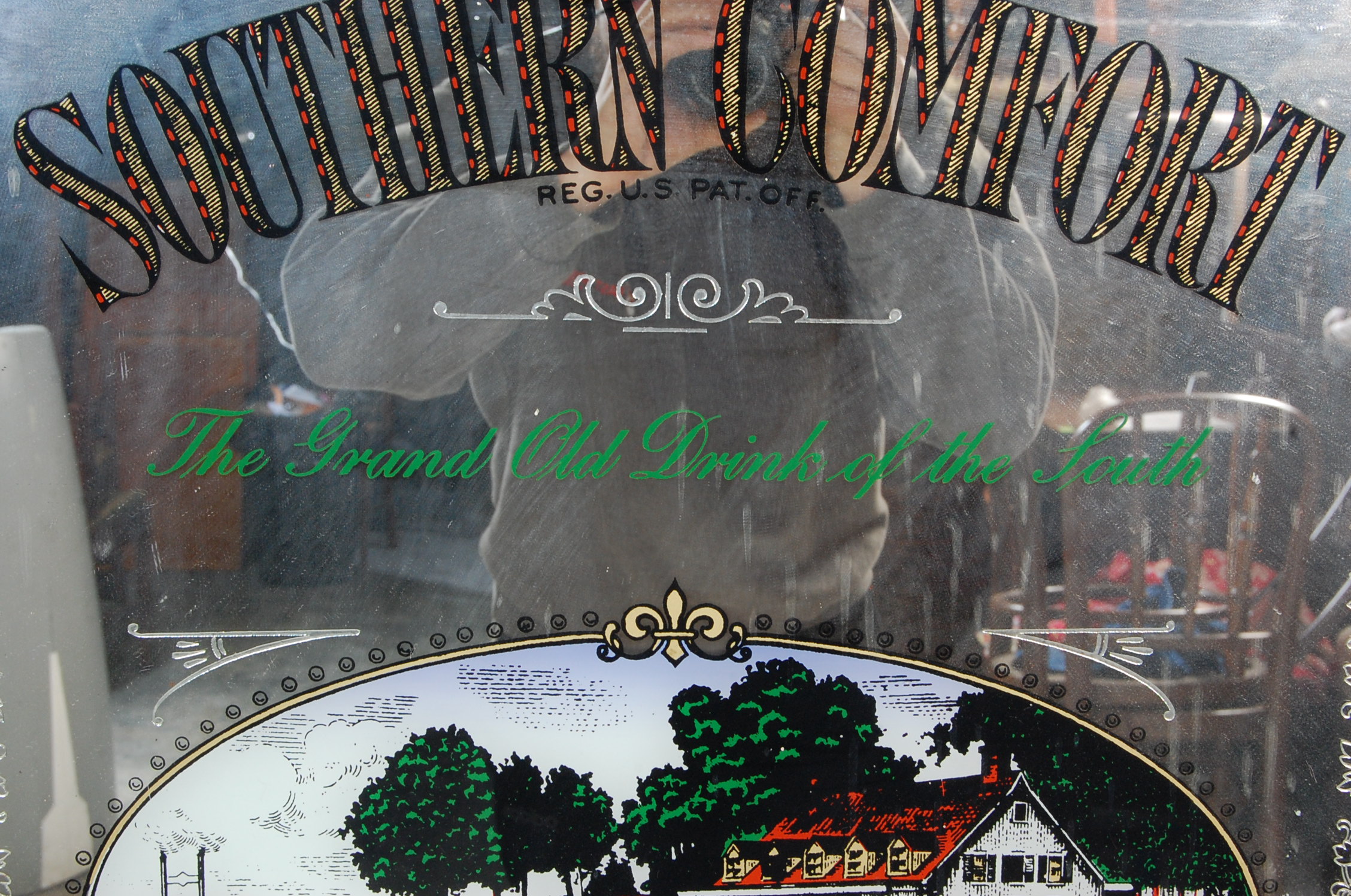 LARGE 20TH CENTURY SOUTHERN COMFORT ADVERTISING MIRROR - Image 3 of 8