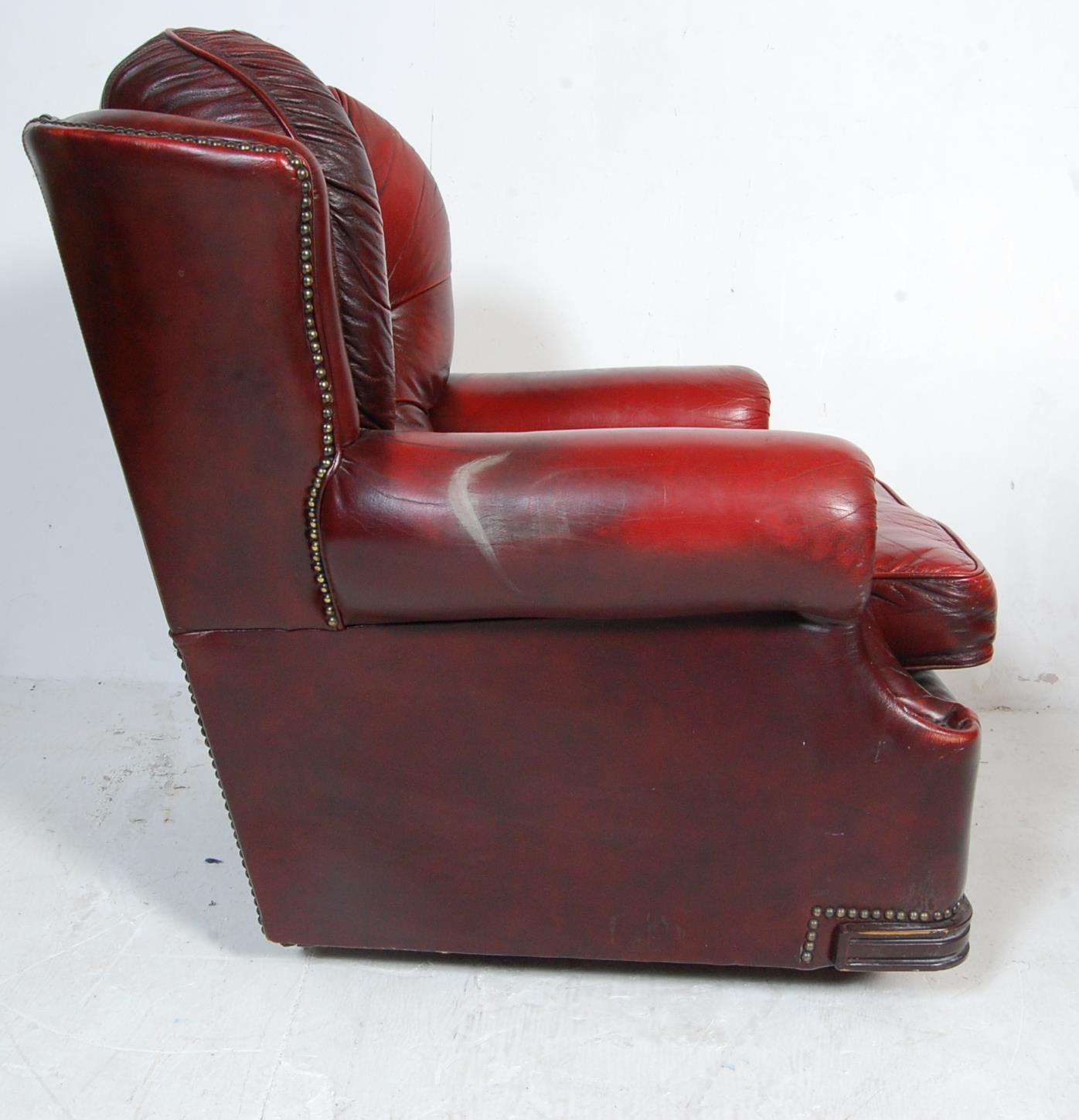 CHESTERFIELD OXBLOOD ARMCHAIR - Image 5 of 6