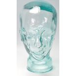 PRESSED GLASS MANNEQUIN HEAD