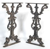 VINTAGE 20TH CENTURY VICTORIAN REVIVAL TABLE ENDS