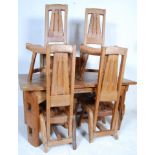 VINTAGE RETRO CART WOOD DINING TABLE AND CHAIRS