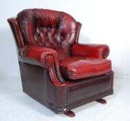 CHESTERFIELD OXBLOOD ARMCHAIR