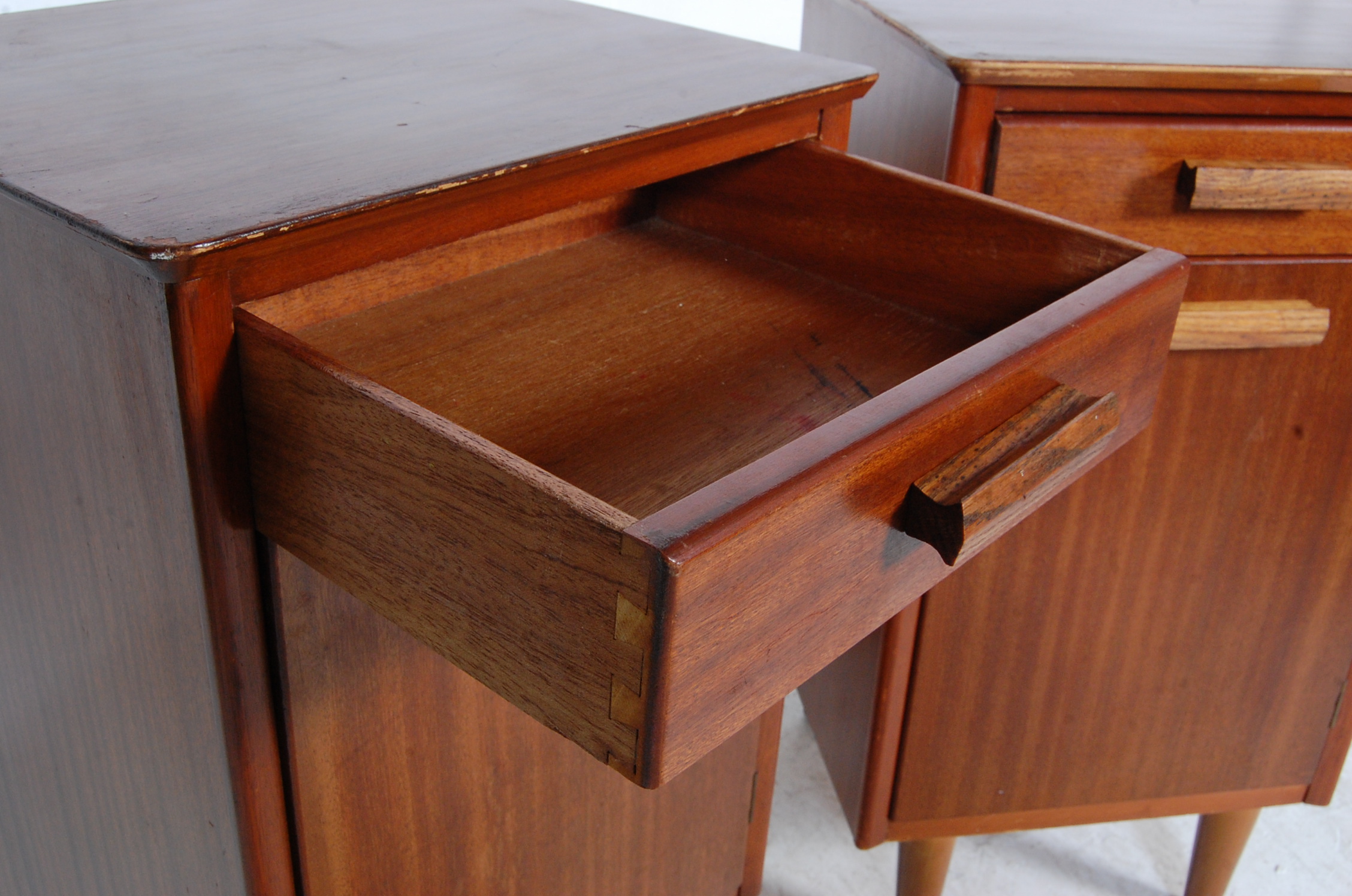 TWO TEAK WOOD BEDSIDE CABINETS - Image 4 of 5