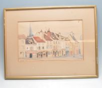 AGNES SIM (1887 - 1978) A 20TH CENTURY WATERCOLOUR DEPICTING A FRENCH STREET SCENE.