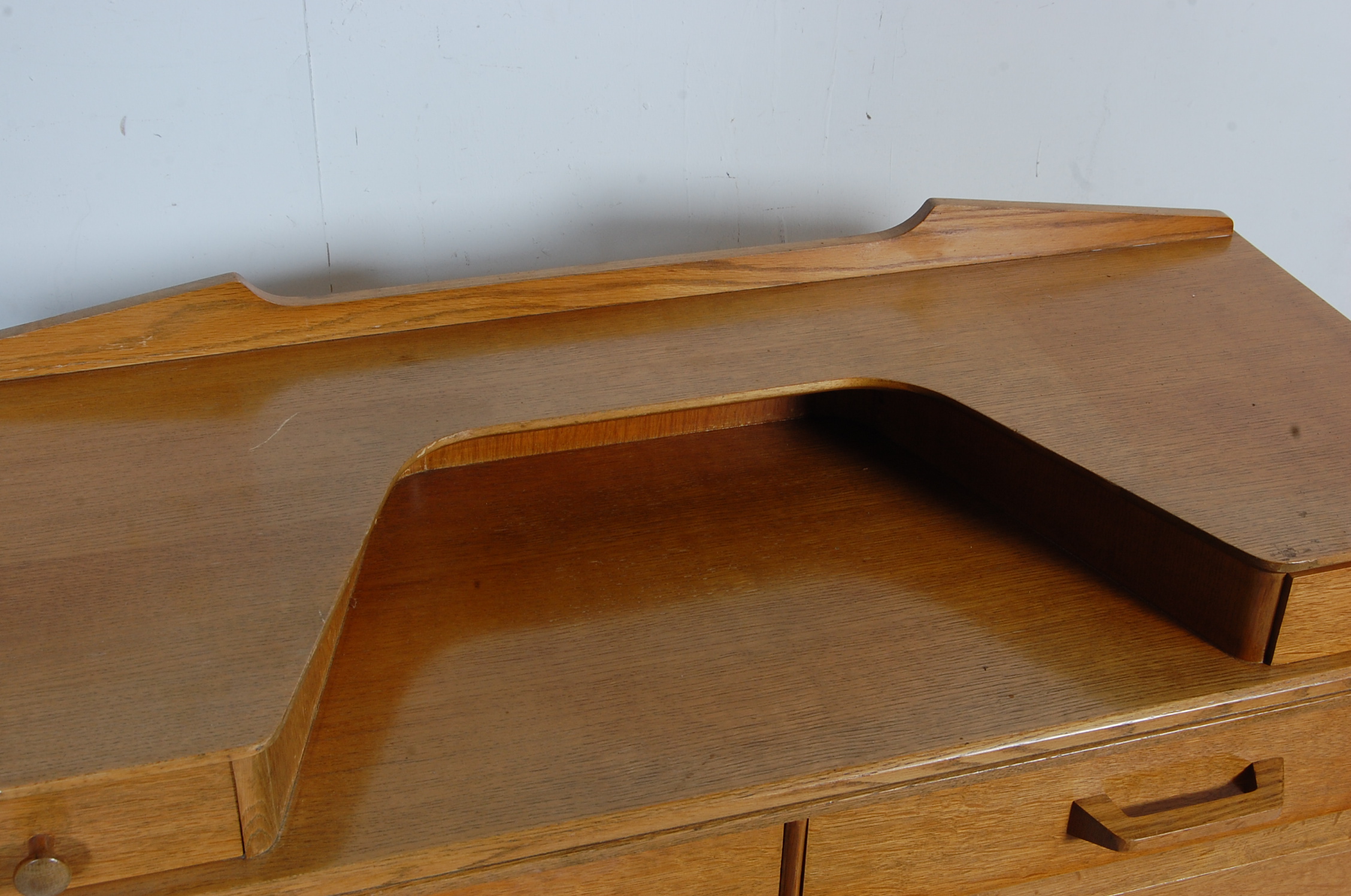 RETRO VINTAGE MID 20TH CENTURY GOLDEN OAK DRESSING TABLE - Image 3 of 7