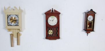 COLLECTION OF FOUR VINTAGE 20TH CENTURY WALL HANGING CLOCKS