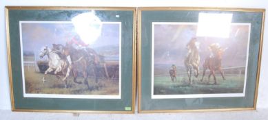 TWO HORSE RACING INTEREST PRINTS
