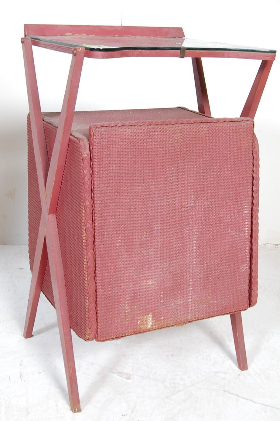 VINTAGE 20TH CENTURY LLOYD LOOM BEDSIDE CABINET