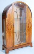 1920’S ART DECO WALNUT CHINA DISPLAY CABINET