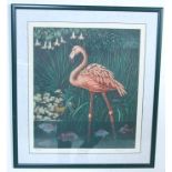 MARK MILLMORE FLAMINGO COLOUR PRINT