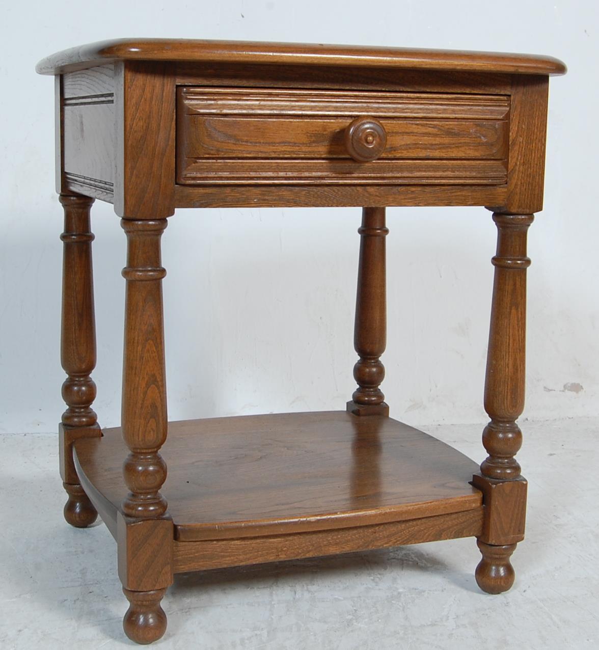 VINTAGE RETRO BEACH AND ELM ERCOL BEDSIDE TABLE