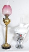 VICTORIAN 19TH CENTURY OIL LAMP WITH ANOTHER