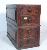 TWO TWIN DRAWERS OAK CABINETS