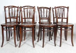 EIGHT 1920’S BENTWOOD CAFE / BISTRO DINING CHAIRS BY THONE
