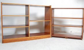 TWO DANISH INSPIRED TEAK WOOD BOOKCASES