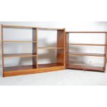 TWO DANISH INSPIRED TEAK WOOD BOOKCASES