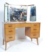 RETRO VINTAGE 1970S WALNUT DRESSING TABLE