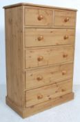 20TH CENTURY ANTIQUE STYLE PINE CHEST OF DRAWERS