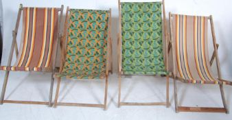 COLLECTION OF FOUR VINTAGE 20TH CENTURY DECK CHAIRS