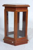ANTIQUE STYLE CHINESE ORIENTAL HARD WOOD AND GLASS DISPLAY CABINET