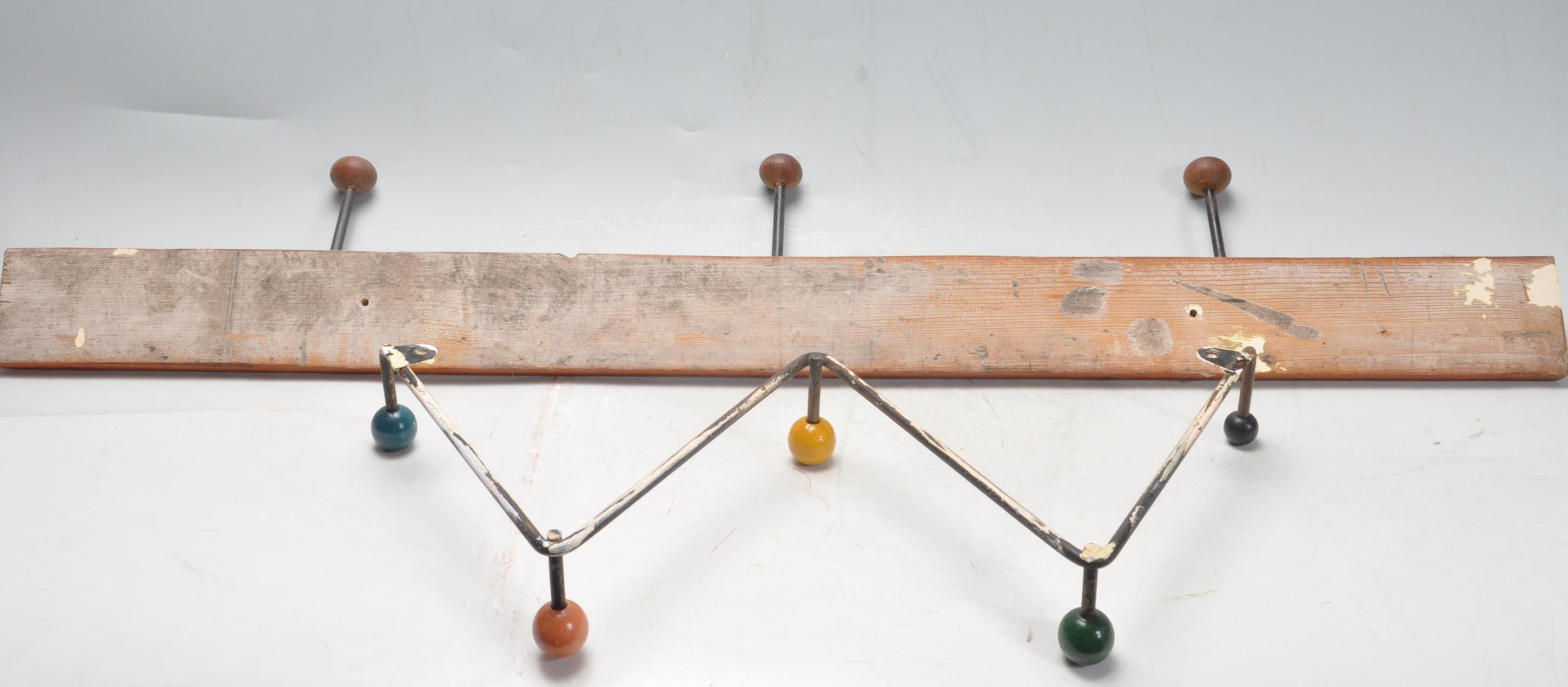 TWO VINTAGE RETRO ATOMIC WALL MOUTHED COAT HOOKS - Image 2 of 2
