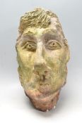 VINTAGE 20TH CENTURY GARDEN PLASTER HEAD