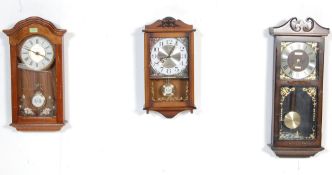 COLLECTION OF VINTAGE 20TH CENTURY WALL HANGING CLOCKS