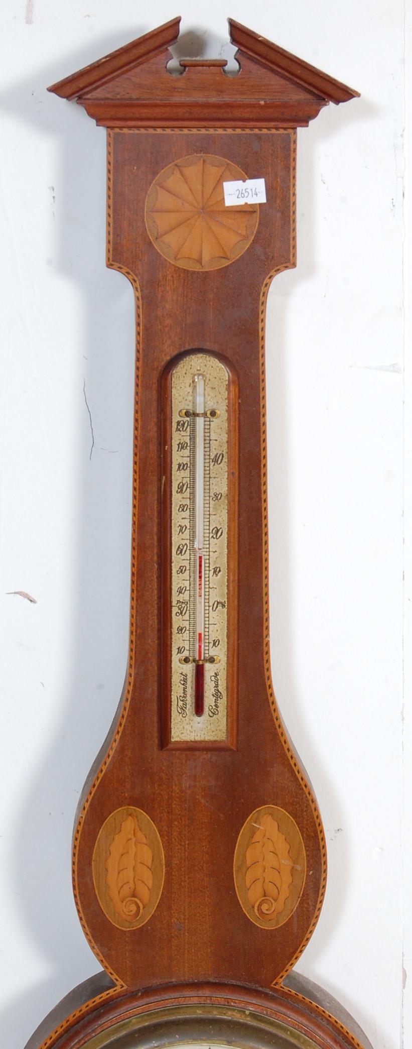 20TH CENTURY MAHOGANY BANJO BAROMETER - Image 2 of 4