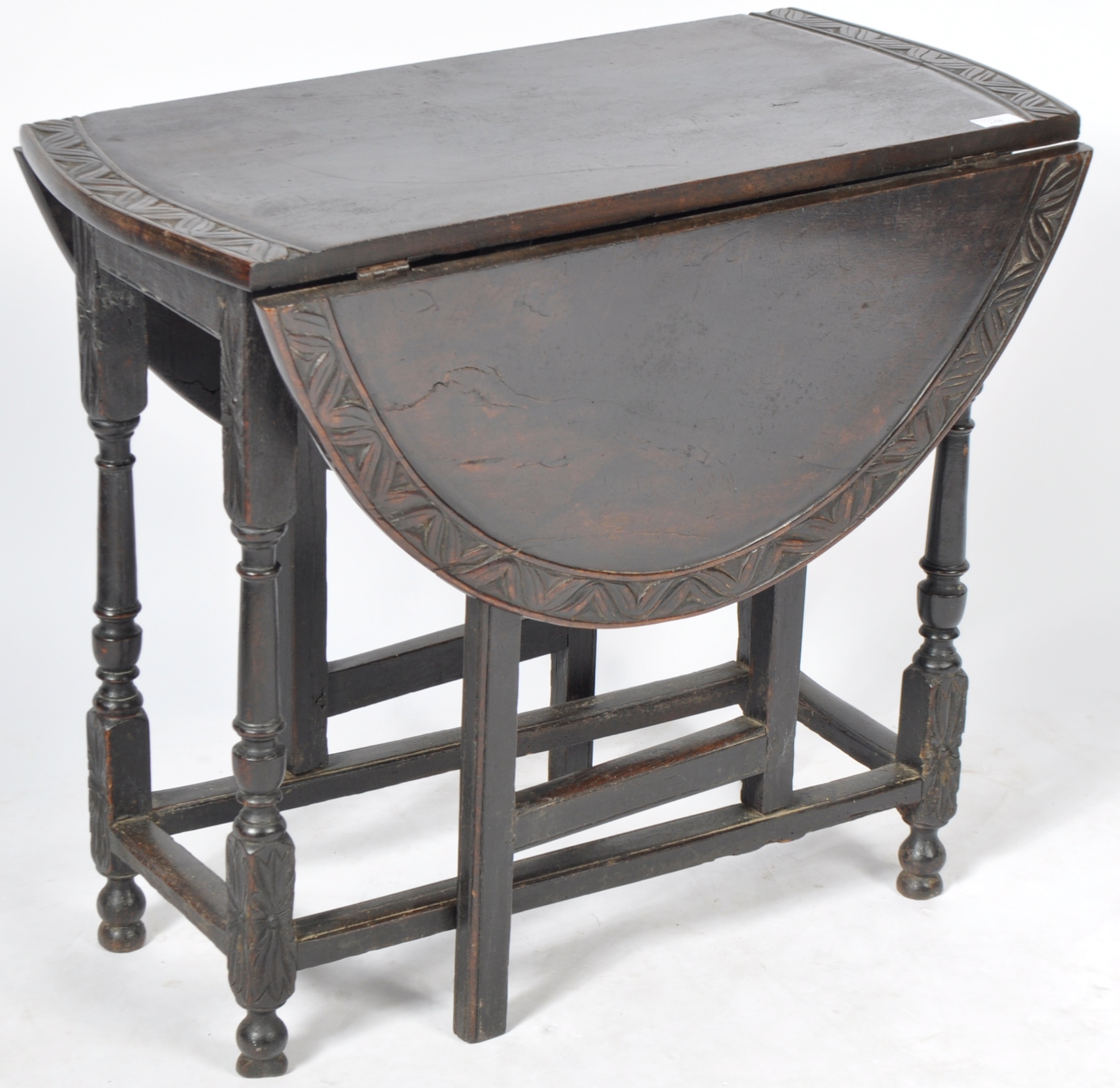 JOHN MURPHY 18TH CENTURY GEORGIAN OAK GATE LEG TABLE - Image 2 of 8