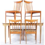 A. H. MACINTOSH & CO. RETRO 1970'S EXTENDING DINING TABLE AND CHAIRS