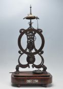 19TH CENTURY VICTORIAN BRASS SKELETON MANTLE CLOCK