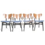 A SET OF FOUR VINTAGE RETRO MID CENTURY G-PLAN LIBRENZA ' BUTTERFLY ' DINING CHAIRS HAVING In