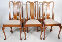 SIX 1930’S MAHOGANY QUEEN ANNE DINING CHAIRS