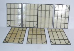 SET OF SEVEN STAINED GLASS WINDOWS