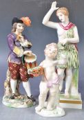 COLLECTION OF ANTIQUE PORCELAIN CLASSICAL FIGURINES