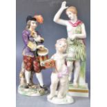 COLLECTION OF ANTIQUE PORCELAIN CLASSICAL FIGURINES