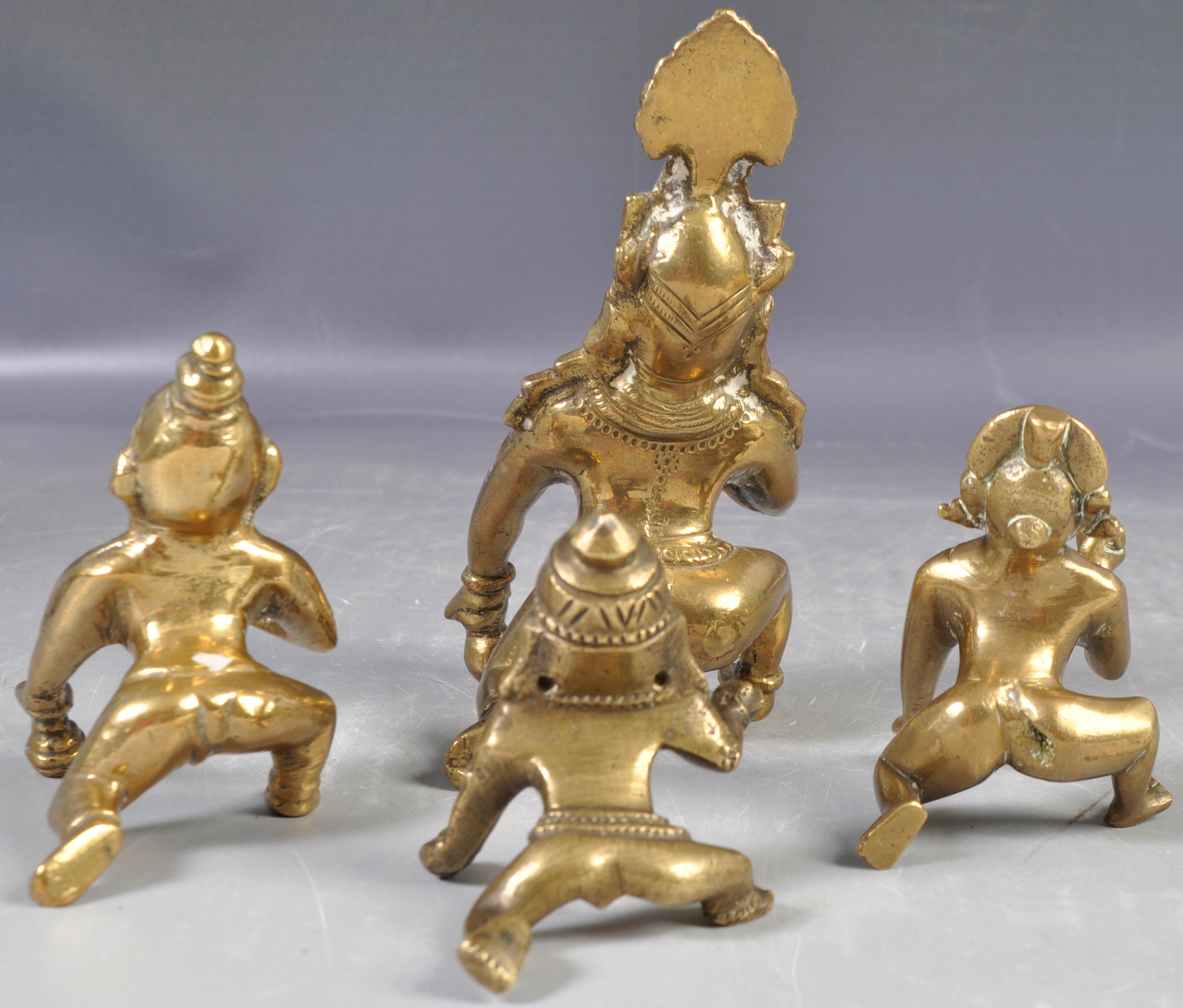 COLLECTION OF ANTIQUE FIGURES OF BOY KRISHNA AND BUTTER BALL - Image 5 of 5