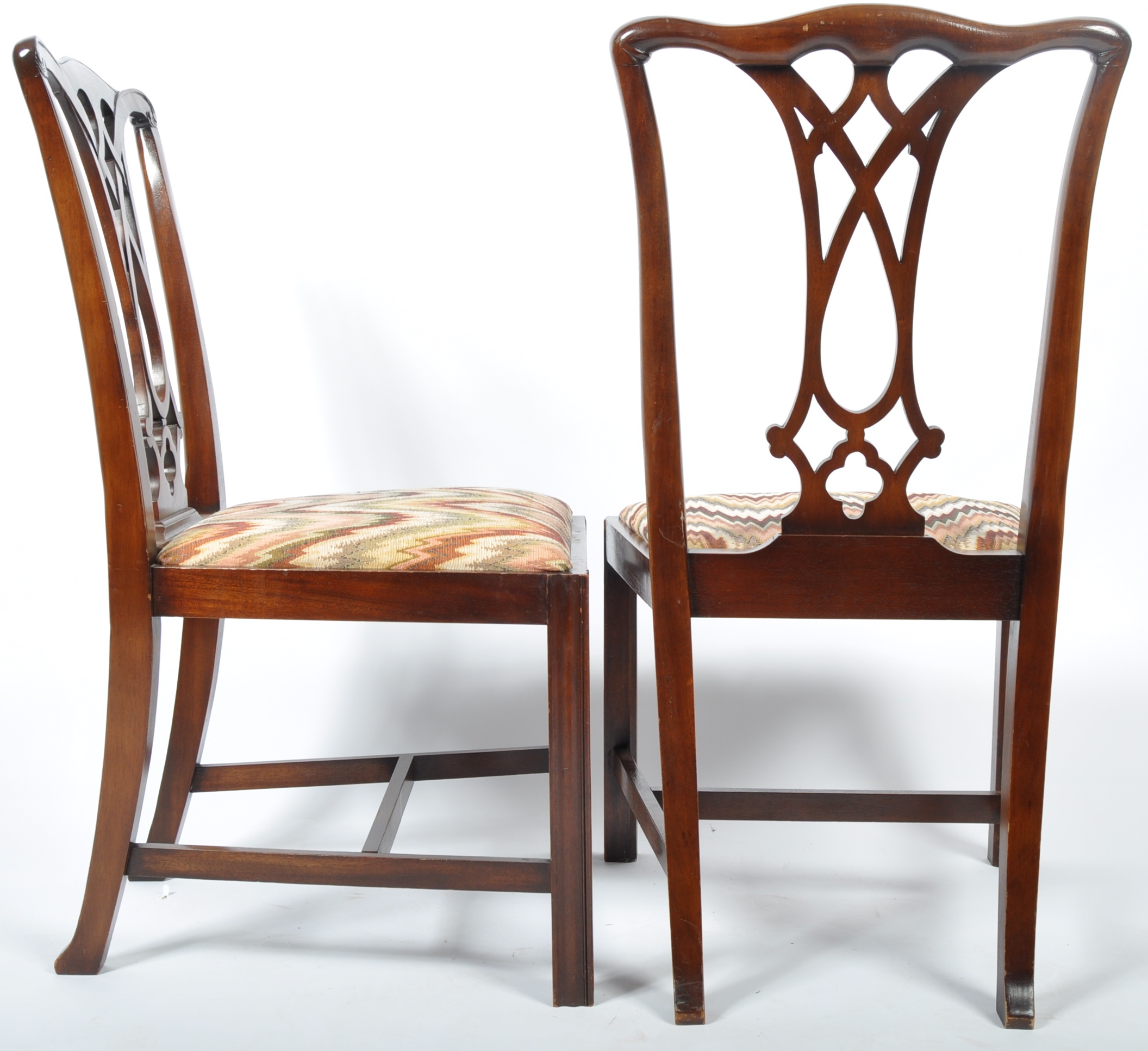 SET OF SIX 20TH CENTURY CHIPPENDALE REVIVAL CHAIRS - Image 7 of 8