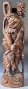 19TH CENTURY CHINESE CARVED HARDWOOD LIU HAI FIGURE