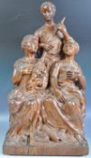 19TH CENTURY FRENCH FINE WOOD CARVING OF THREE CALSSICAL MAIDENS