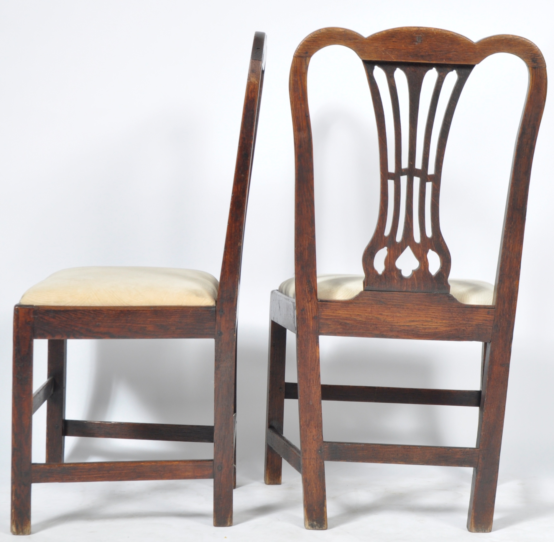 PAIR OF 18TH CENTURY CHIPPENDALE INFLUENCE ELM & OAK CHAIRS - Image 6 of 6