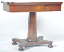 ANTIQUE WILLIAM IV MAHOGANY FOLDING TEA TABLE