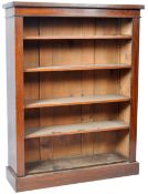 LARGE 19TH CENTURY VICTORIAN MAHOGANY OPEN BOOKCASE