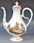 ANTIQUE 19TH CENTURY PORCELAIN COFFEE POT